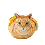 Cute Cat Makeup Bag Drawstring Closure 3D Cat Head Design Flat Cosmetic Pouch Gift for Women Cat Lovers Travel
