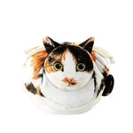 Cute Cat Makeup Bag Drawstring Closure 3D Cat Head Design Flat Cosmetic Pouch Gift for Women Cat Lovers Travel