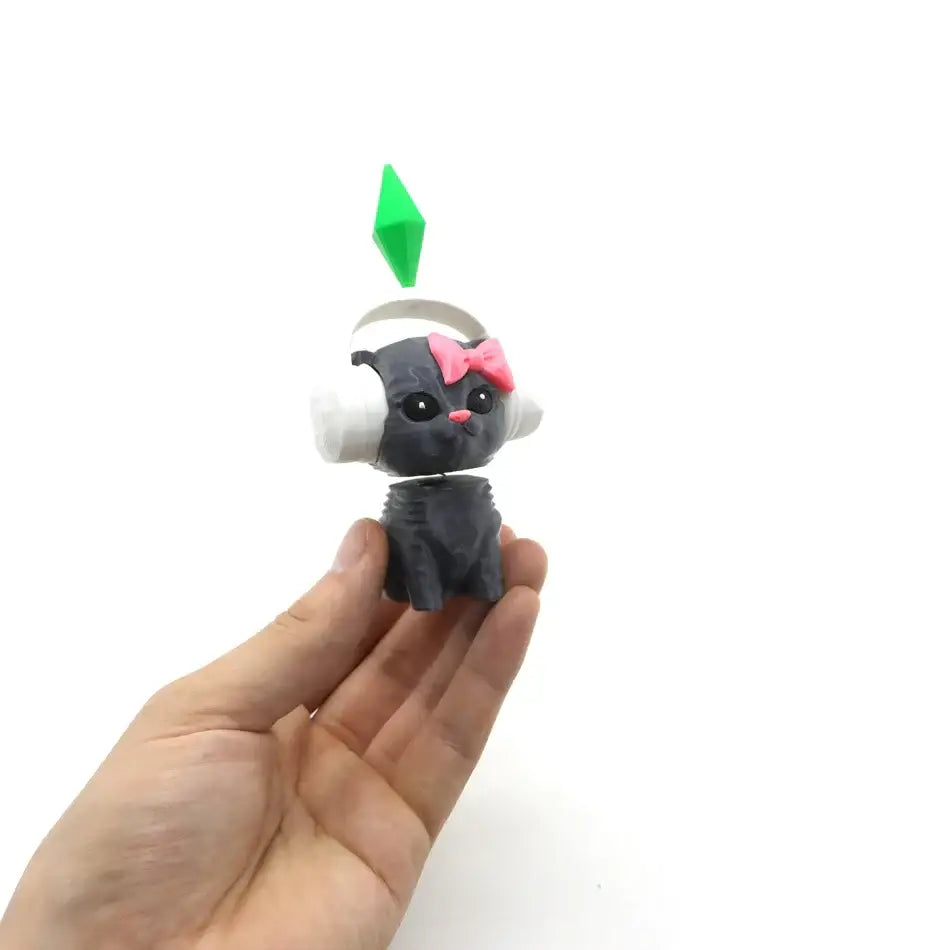 Cute Dancing Cat Model The Sims Inspired Creative Cute Kitten Mini Earphone Cat Model Desktop Decor Automotive Interior