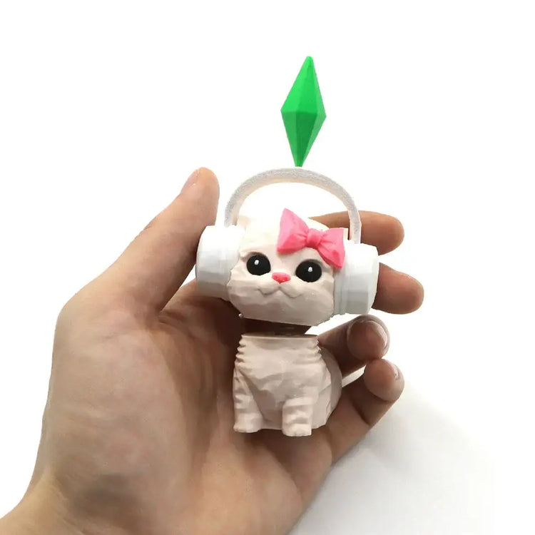 Cute Dancing Cat Model The Sims InspiredCreative Cute Kitten Mini Earphone Cat Model Desktop Decor Automotive Interior