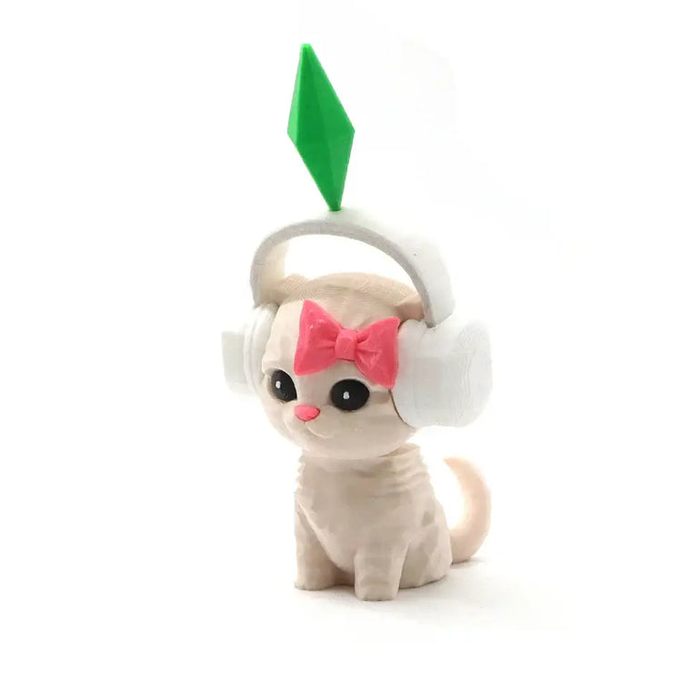 Cute Dancing Cat Model The Sims InspiredCreative Cute Kitten Mini Earphone Cat Model Desktop Decor Automotive Interior