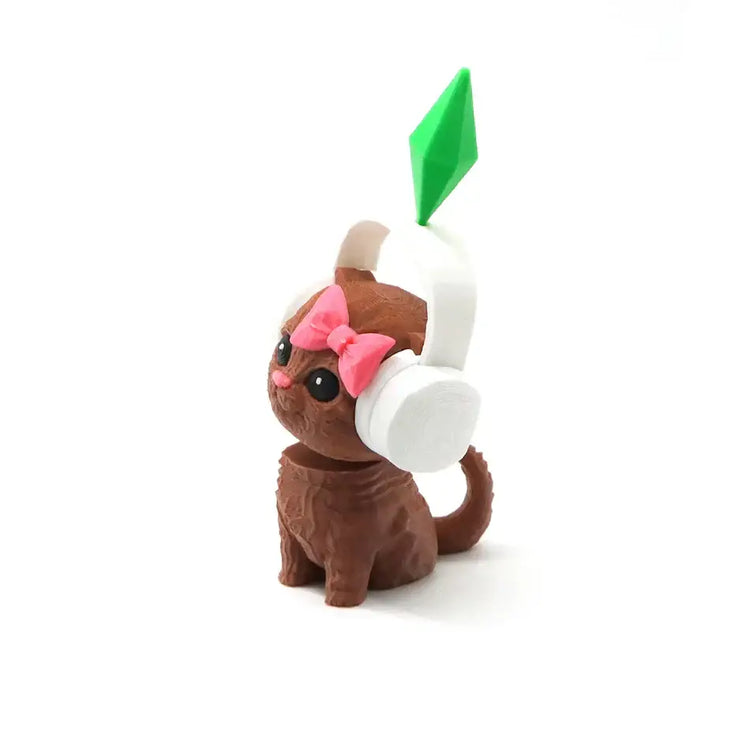 Cute Dancing Cat Model The Sims InspiredCreative Cute Kitten Mini Earphone Cat Model Desktop Decor Automotive Interior