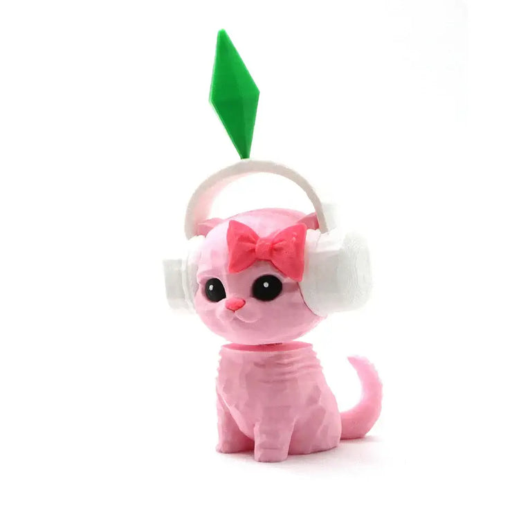 Cute Dancing Cat Model The Sims InspiredCreative Cute Kitten Mini Earphone Cat Model Desktop Decor Automotive Interior