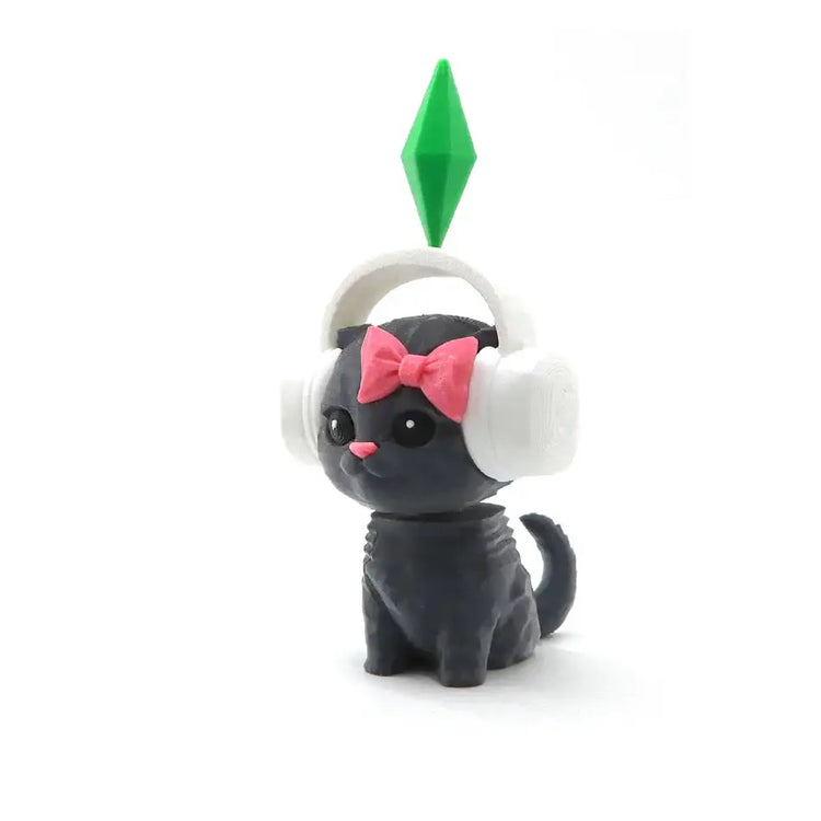 Cute Dancing Cat Model The Sims InspiredCreative Cute Kitten Mini Earphone Cat Model Desktop Decor Automotive Interior