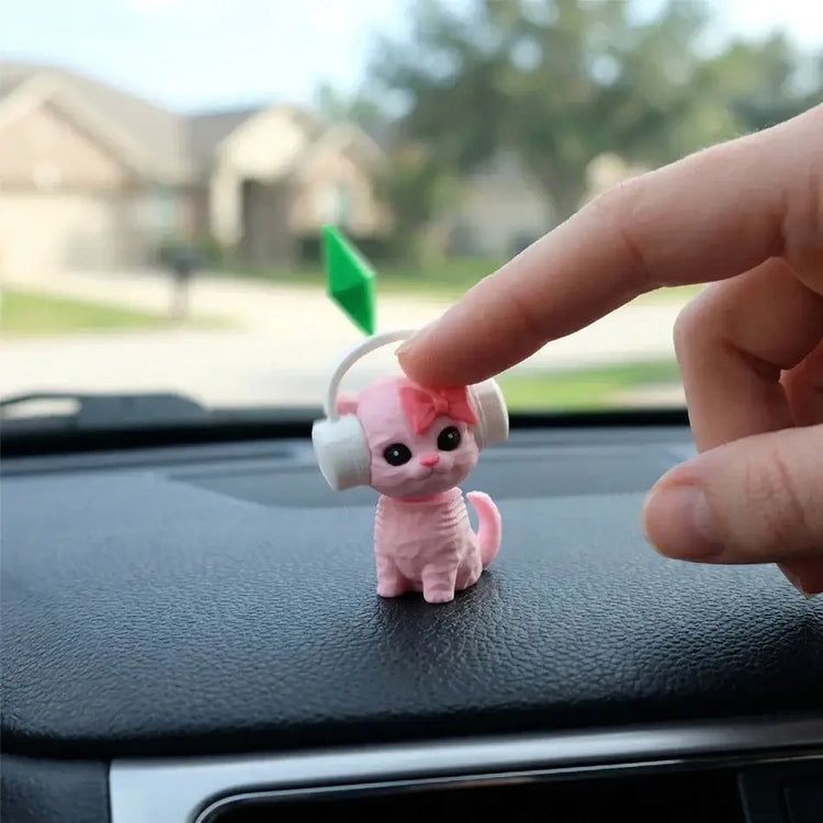 Cute Dancing Cat Model The Sims InspiredCreative Cute Kitten Mini Earphone Cat Model Desktop Decor Automotive Interior