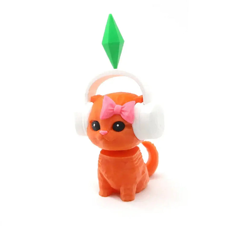 Cute Dancing Cat Model The Sims InspiredCreative Cute Kitten Mini Earphone Cat Model Desktop Decor Automotive Interior