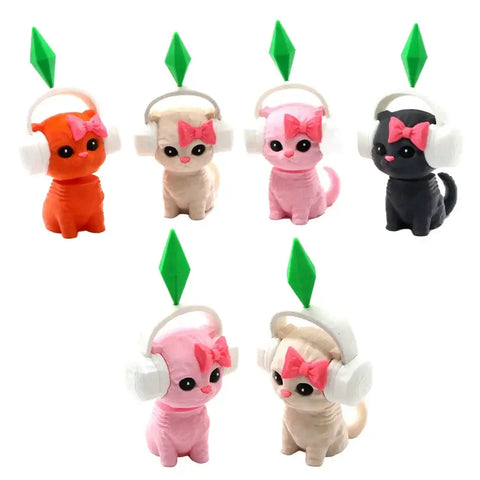Cute Plumbob Dancing Cat Car Accessory The Sims Inspired Cat Figurine Creative Dashboard Decor Car Interior Desk