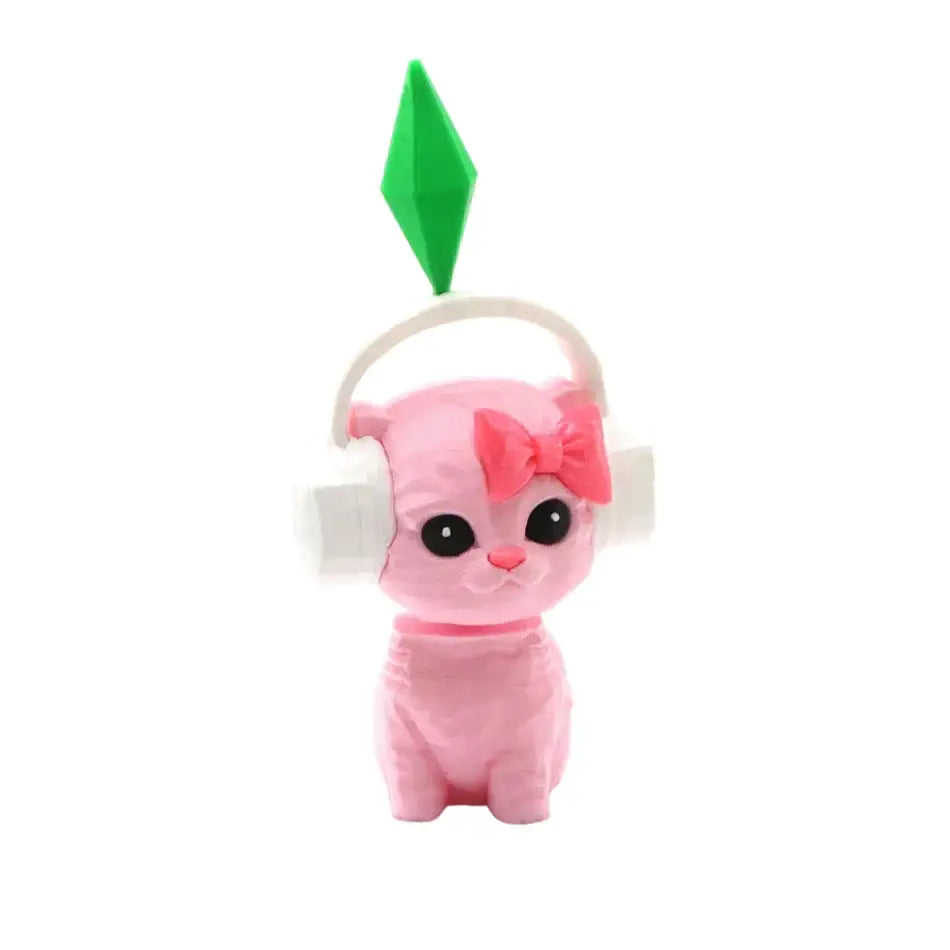Cute Plumbob Dancing Cat Car Accessory The Sims Inspired Cat Figurine Creative Dashboard Decor Car Interior Desk