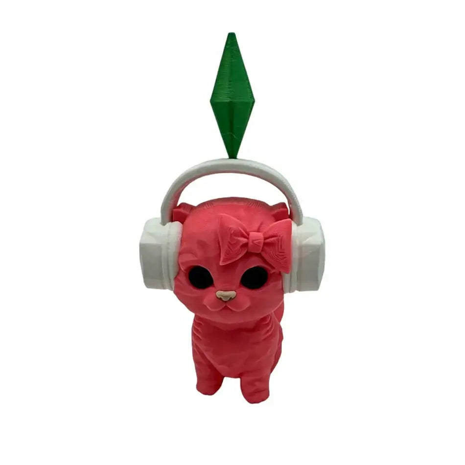 Cute Plumbob Dancing Cat Car Accessory The Sims Inspired Cat Figurine Creative Dashboard Decor Car Interior Desk