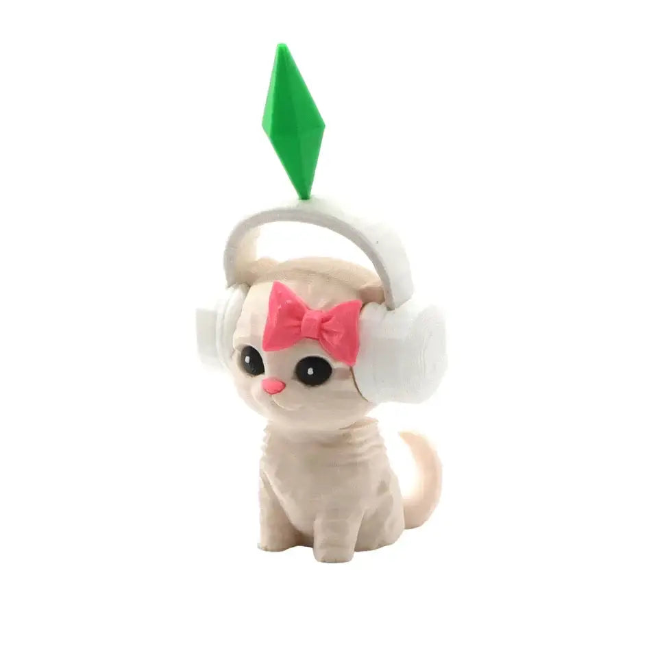 Cute Plumbob Dancing Cat Car Accessory The Sims Inspired Cat Figurine Creative Dashboard Decor Car Interior Desk