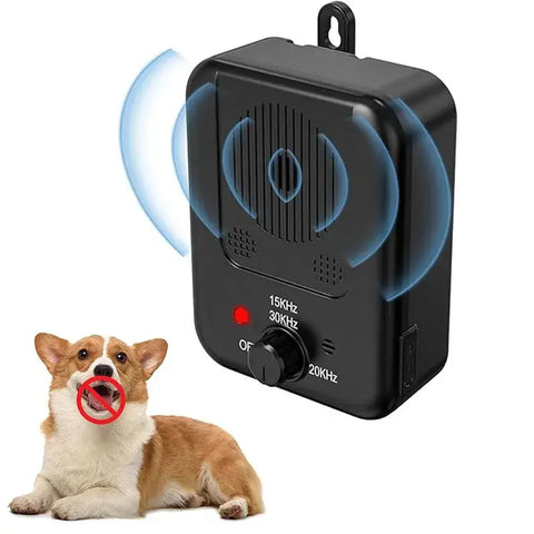 Dispositif anti-aboiements à ultrasons pour chiens - black