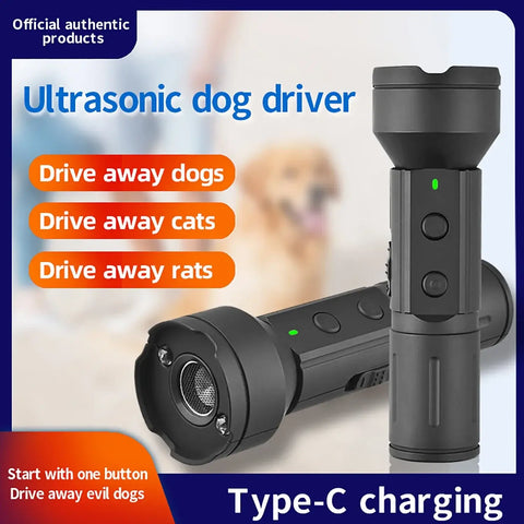 Dispositif de contrôle des aboiements de chien à ultrasons - black