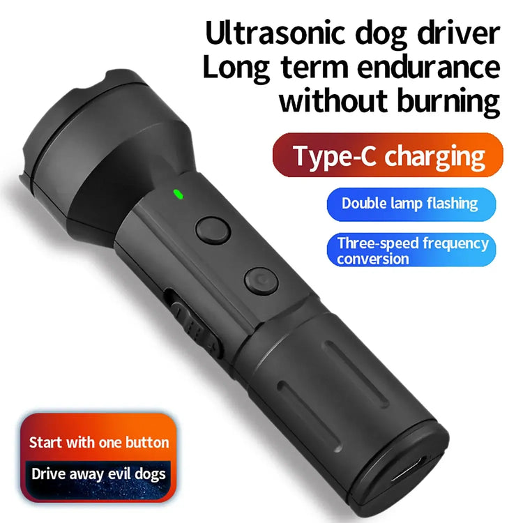 Dispositif de contrôle des aboiements de chien à ultrasons - black