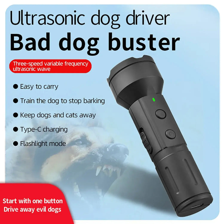Dispositif de contrôle des aboiements de chien à ultrasons - black