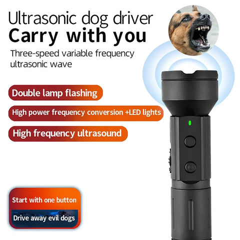 Dispositif de contrôle des aboiements de chien à ultrasons - black