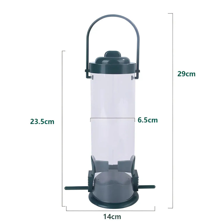 Pet Bird Feeder Food Dispenser Outdoor Hanging Multiple Holes Bird Feeder Small Bird Automatic Foot Feeding Tool Bird