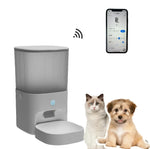 Dog and Cat Automatic Feeder Timed and Quantitative Intelligent Feeder APP Remote Control of Pet Food Bowl - W3 milky