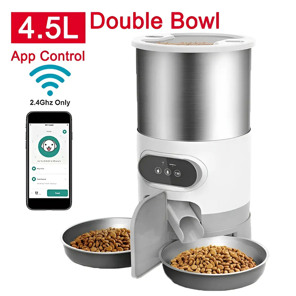 Distributeur automatique pour chat - 4..5L-WiFi-2Bowl