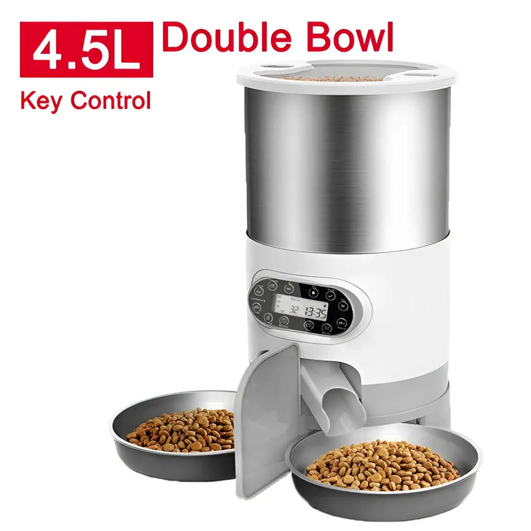 Distributeur automatique pour chat - 4.5L-NO WiFi-2Bowl