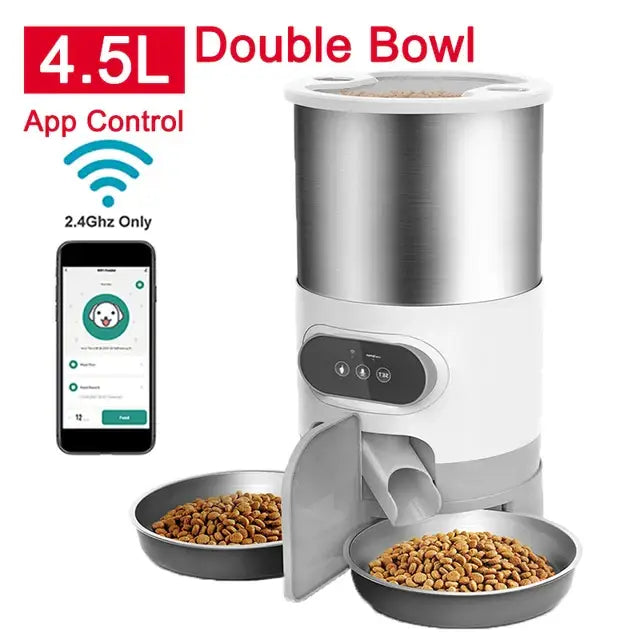 Distributeur automatique pour chat - 4..5L-WiFi-2Bowl