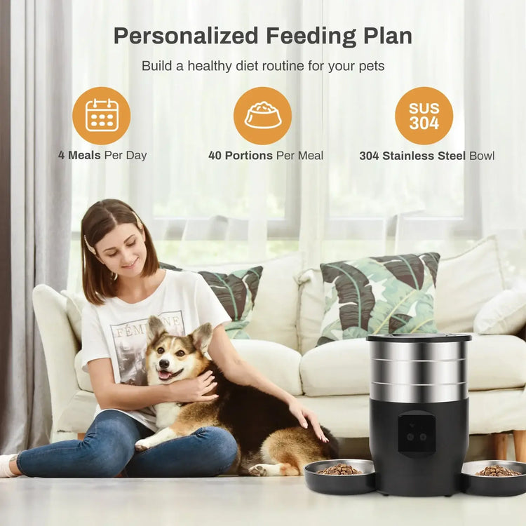 Distributeur croquettes chat Wi-Fi 4,5 L