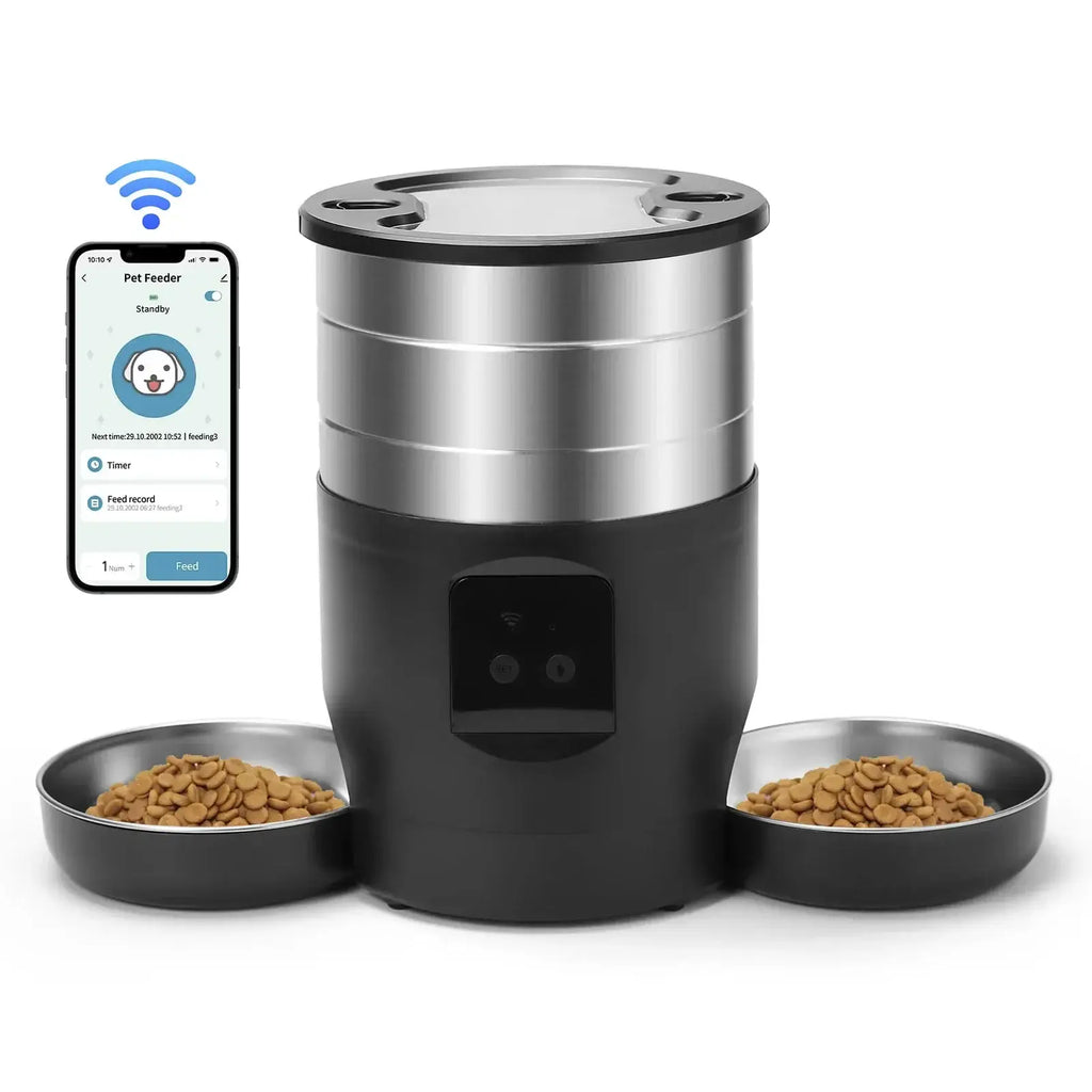 Distributeur croquettes chat Wi-Fi 4,5 L - WiFi black feeder / L / 4L