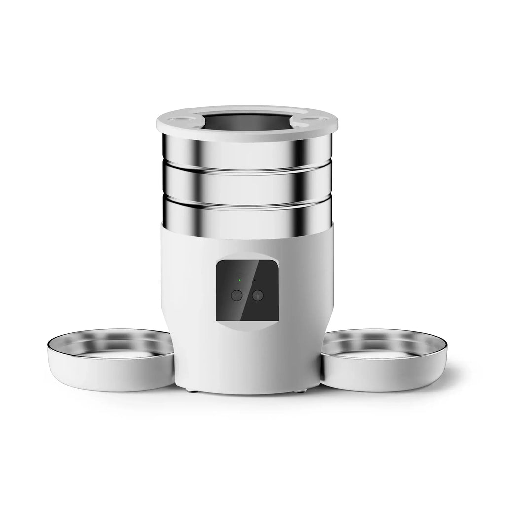 Distributeur croquettes chat Wi-Fi 4,5 L - WiFi white feeder / L / 4L