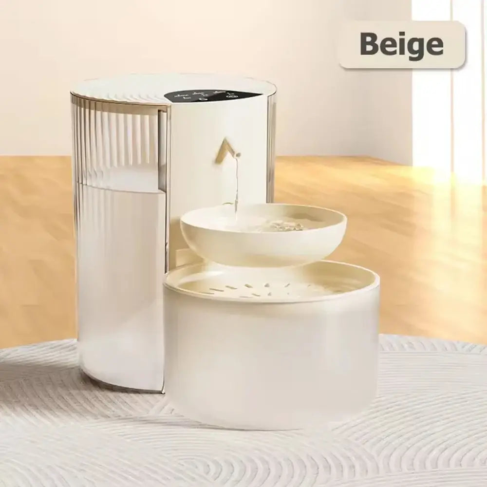 Distributeur d’eau intelligent pour animaux - Beige / S / 3L|China Mainland