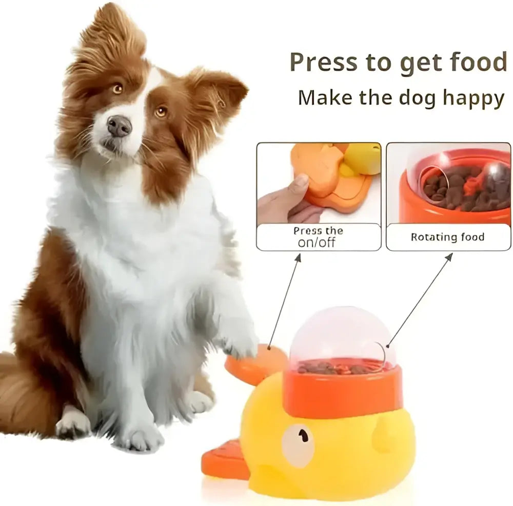 Interactive Pet Feeder Toy Foot Press Treat Dispenser Slow Feeder for Dogs Cats Stimulating Puzzle Training Toy - Pet