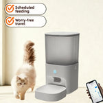 Dog and Cat Automatic Feeder Timed and Quantitative Intelligent Feeder APP Remote Control of Pet Food Bowl - W3 milky