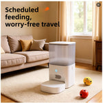 Dog and Cat Automatic Feeder Timed and Quantitative Intelligent Feeder APP Remote Control of Pet Food Bowl - W3 milky