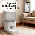 Dog and Cat Automatic Feeder Timed and Quantitative Intelligent Feeder APP Remote Control of Pet Food Bowl - W3 milky