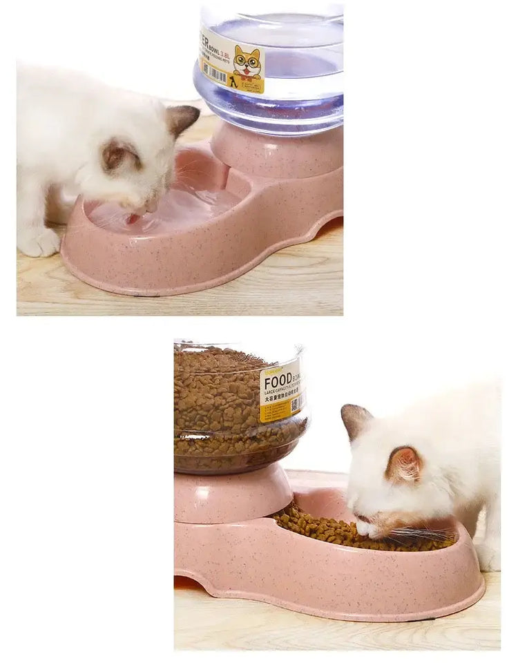 Dog Automatic Feeders Plastic Water Bottle Cat Bowl Feeding and Drinking Dog Water Dispenser Pet Feeding Bowl Pet