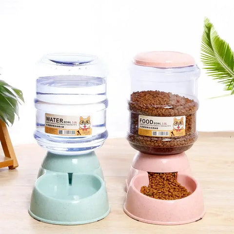 Dog Automatic Feeders Plastic Water Bottle Cat Bowl Feeding and Drinking Dog Water Dispenser Pet Feeding Bowl Pet