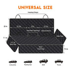 Dog Car Rear Seat Protective Cover Waterproof Dirt Resistant Pet Seat Cover Black Shoulder Strap Hammock Pet Travel