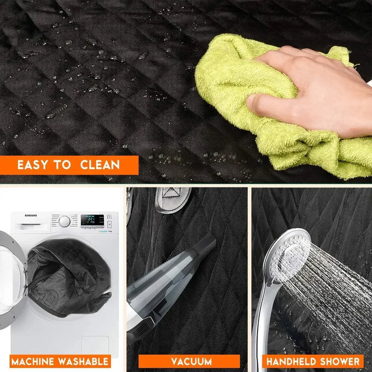 Dog Car Rear Seat Protective Cover Waterproof Dirt Resistant Pet Seat Cover Black Shoulder Strap Hammock Pet Travel