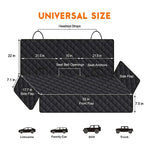 Dog Car Rear Seat Protective Cover Waterproof Dirt Resistant Pet Seat Cover Black Shoulder Strap Hammock Pet Travel