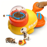 Dog cat pet feeder little yellow duck interactive puzzle dog feeding machine puppy missing food toy anti-slip bottom