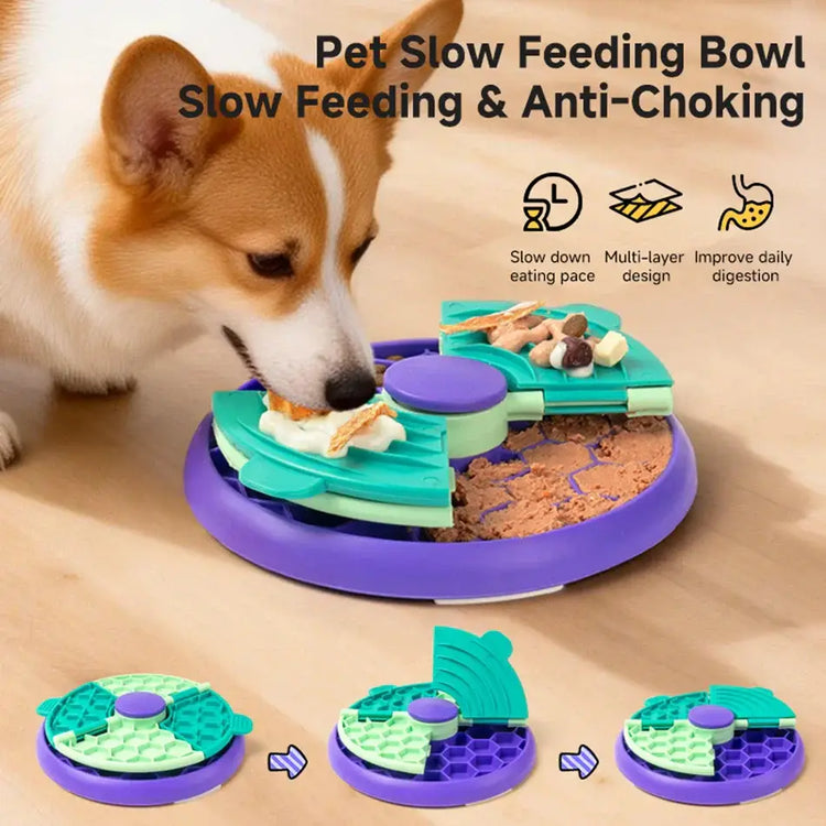 Dog Cat Puzzle Toys Slow Feeder Interactive Increase IQ Food Dispenser Non-Slip Slowly Dog Cat Eating Bowl Pet Feeding