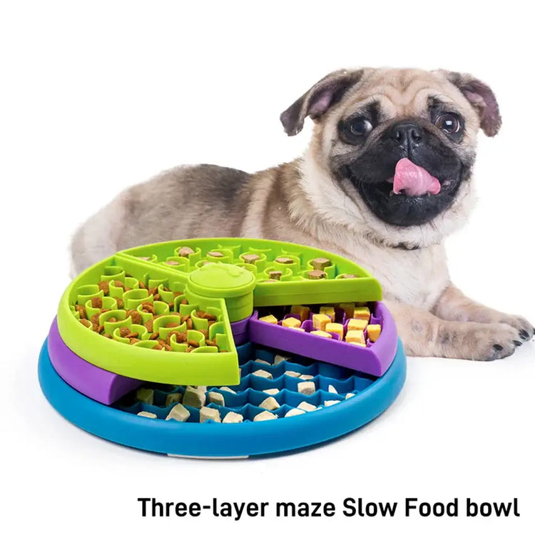 Dog Cat Puzzle Toys Slow Feeder Interactive Increase IQ Food Dispenser Non-Slip Slowly Dog Cat Eating Bowl Pet Feeding