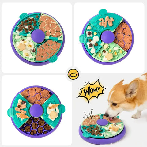 Dog Cat Puzzle Toys Slow Feeder Interactive Increase IQ Food Dispenser Non-Slip Slowly Dog Cat Eating Bowl Pet Feeding