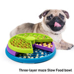 Dog Cat Puzzle Toys Slow Feeder Non-Slip Slowly Dog Cat Eating Bowl Interactive Increase IQ Food Dispenser Pet Feeding
