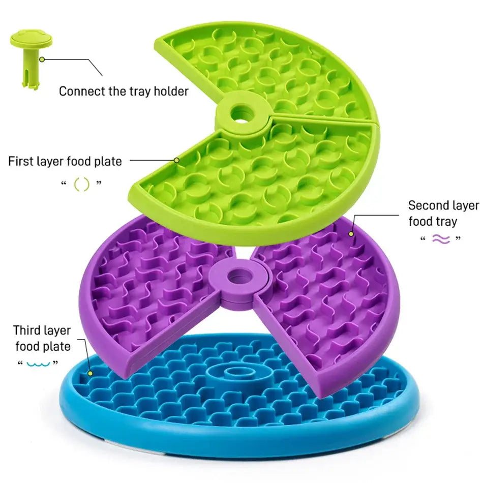 Dog Cat Puzzle Toys Slow Feeder Non-Slip Slowly Dog Cat Eating Bowl Interactive Increase IQ Food Dispenser Pet Feeding