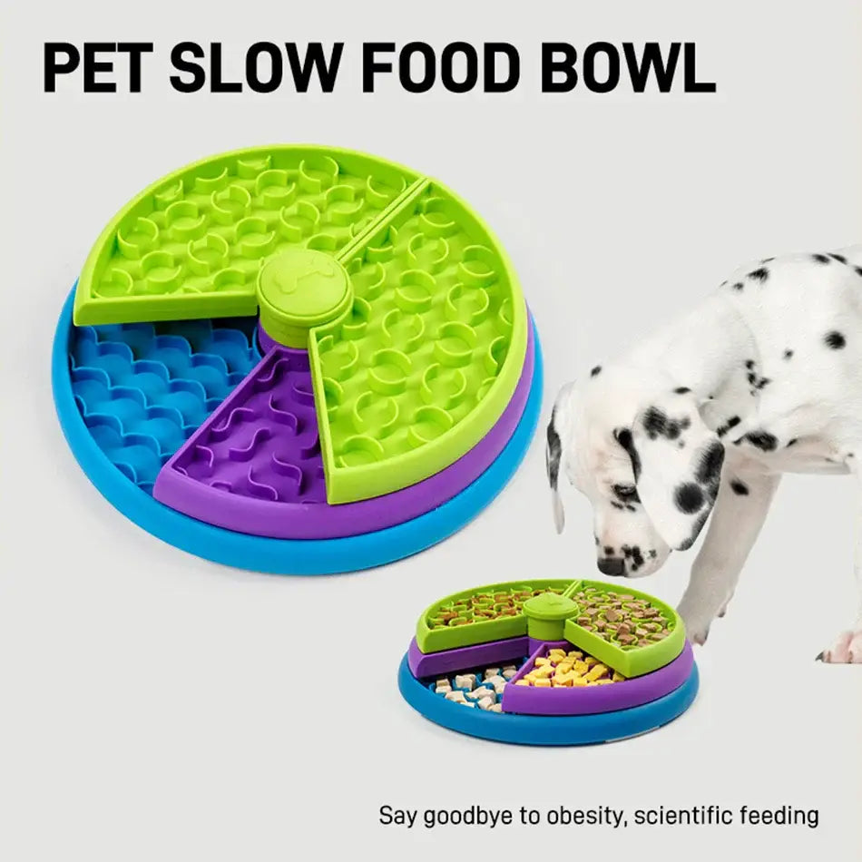Dog Cat Puzzle Toys Slow Feeder Non-Slip Slowly Dog Cat Eating Bowl Interactive Increase IQ Food Dispenser Pet Feeding