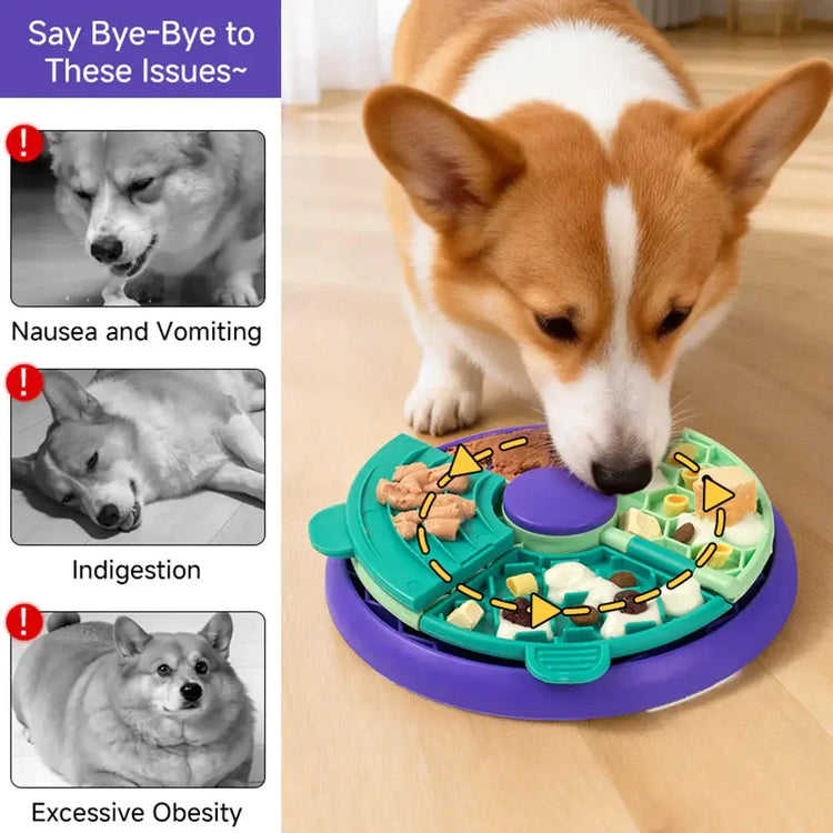 Dog Cat Puzzle Toys Slow Feeder Non-Slip Slowly Dog Cat Eating Bowl Interactive Increase IQ Food Dispenser Pet Feeding