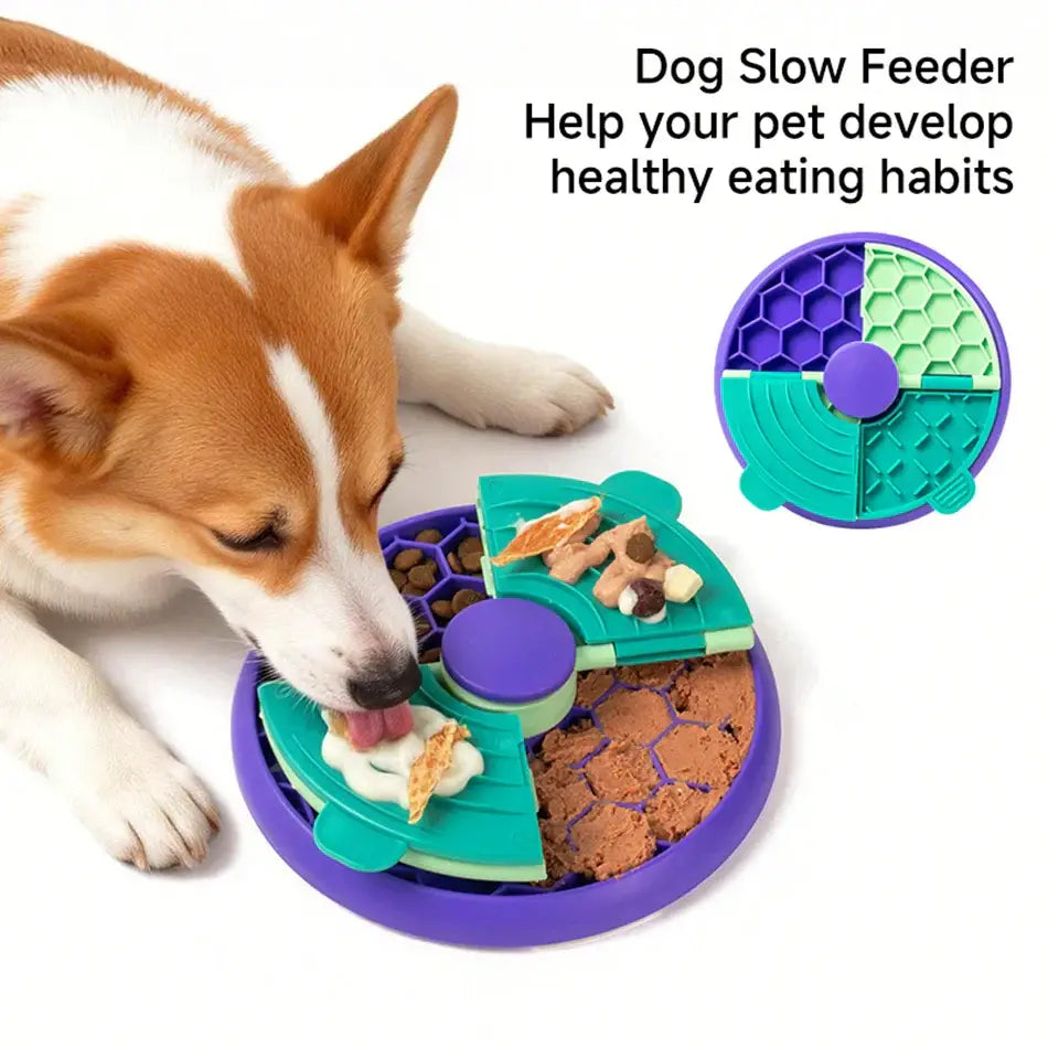 Dog Cat Puzzle Toys Slow Feeder Non-Slip Slowly Dog Cat Eating Bowl Interactive Increase IQ Food Dispenser Pet Feeding