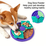 Dog Cat Puzzle Toys Slow Feeder Non-Slip Slowly Dog Cat Eating Bowl Interactive Increase IQ Food Dispenser Pet Feeding