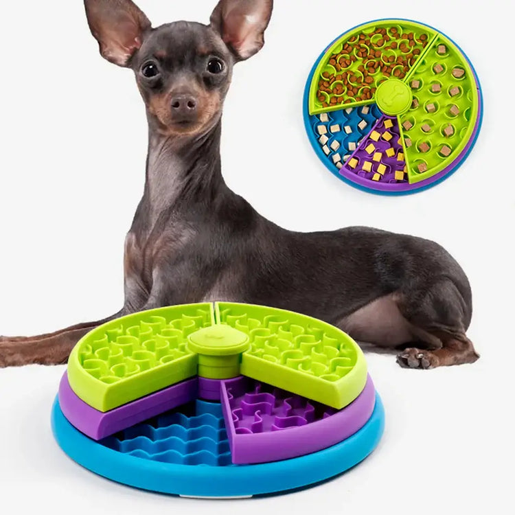 Dog Cat Puzzle Toys Slow Feeder Non-Slip Slowly Dog Cat Eating Bowl Interactive Increase IQ Food Dispenser Pet Feeding