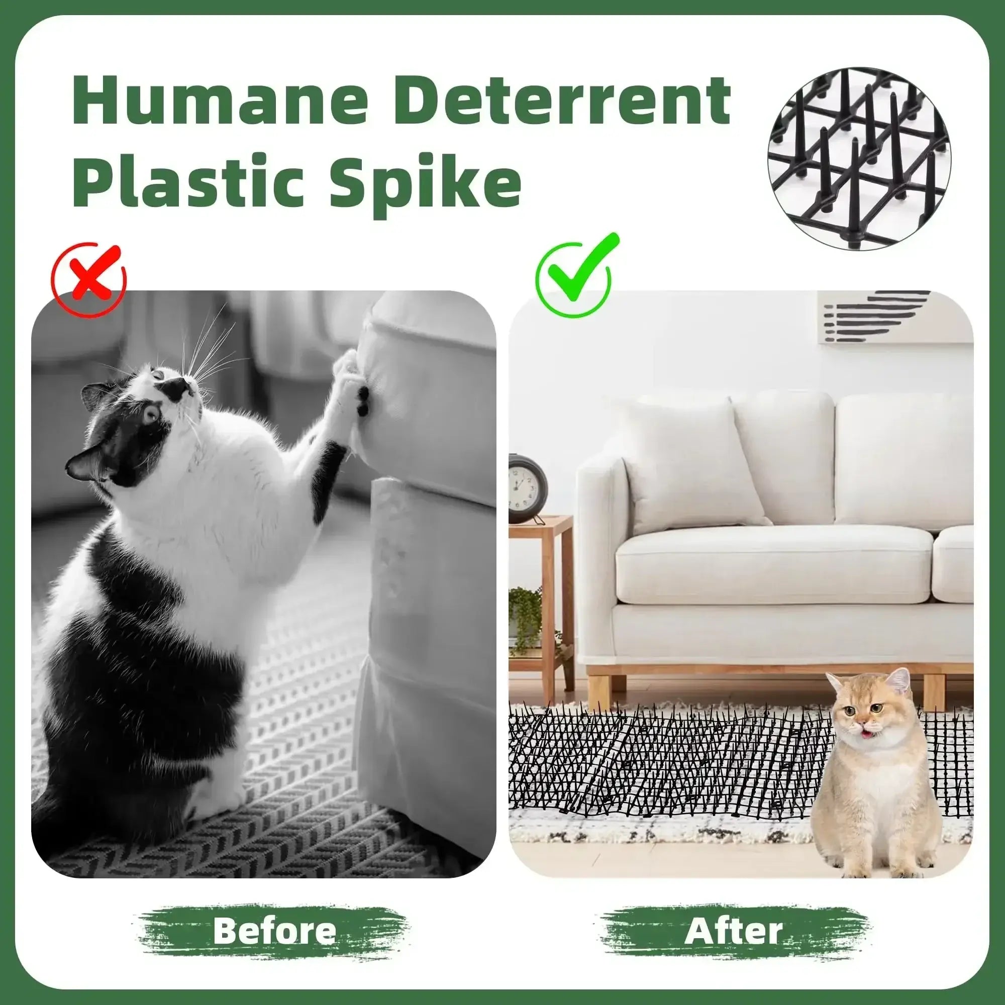 Dog Cat Scat Car Animal Deterrent Repellent Plastic Scarer Spike Tool Polypropylene Anti Cat Mat Household Garden Tools
