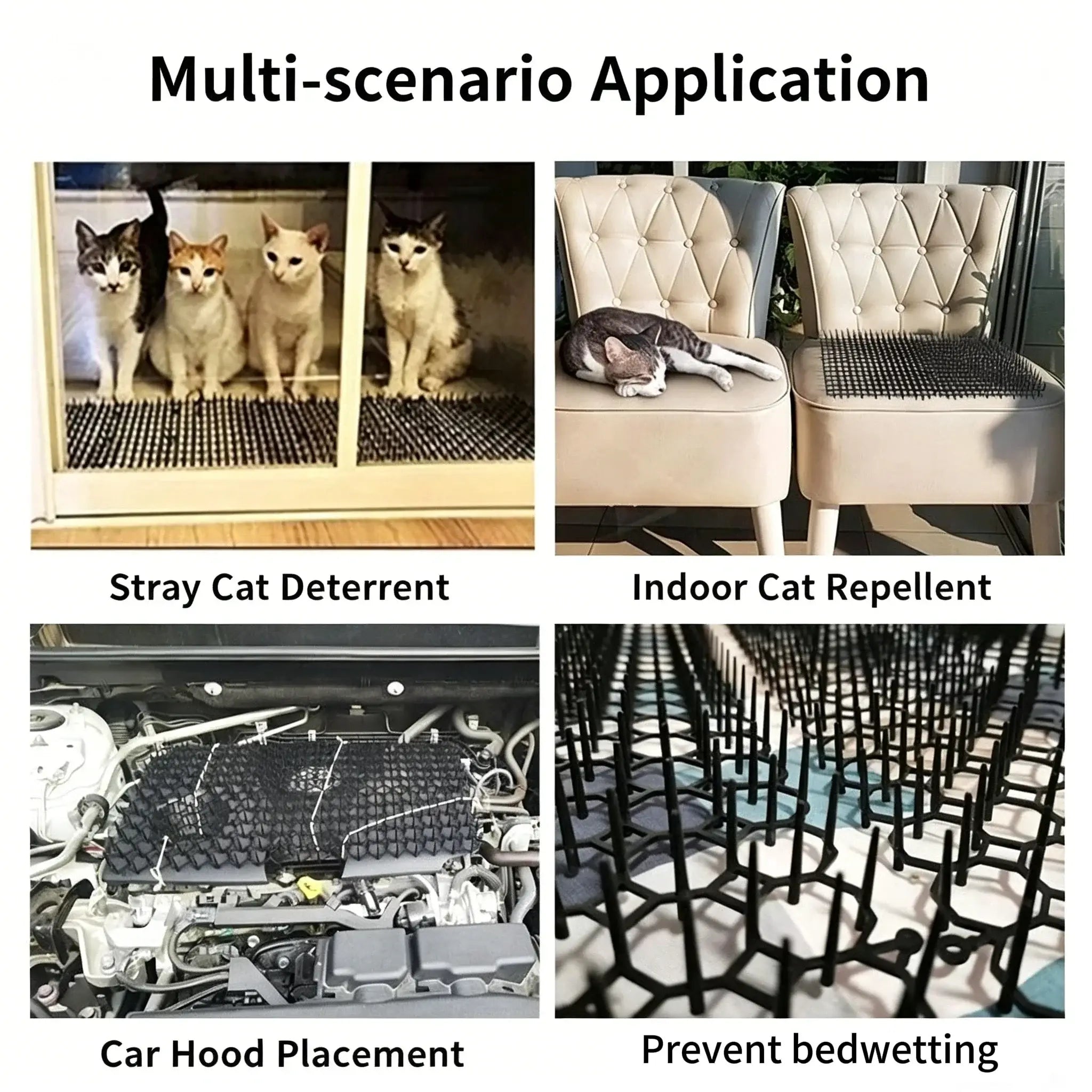 Dog Cat Scat Car Animal Deterrent Repellent Plastic Scarer Spike Tool Polypropylene Anti Cat Mat Household Garden Tools
